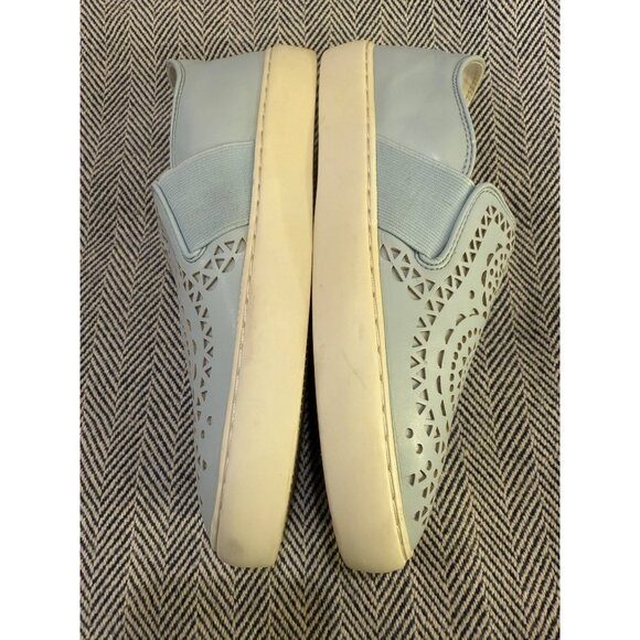 Marc Fisher Light Blue Laser Cut Slip-On Sneakers Womens Size 6 Faux Leather Upp - Picture 8 of 11